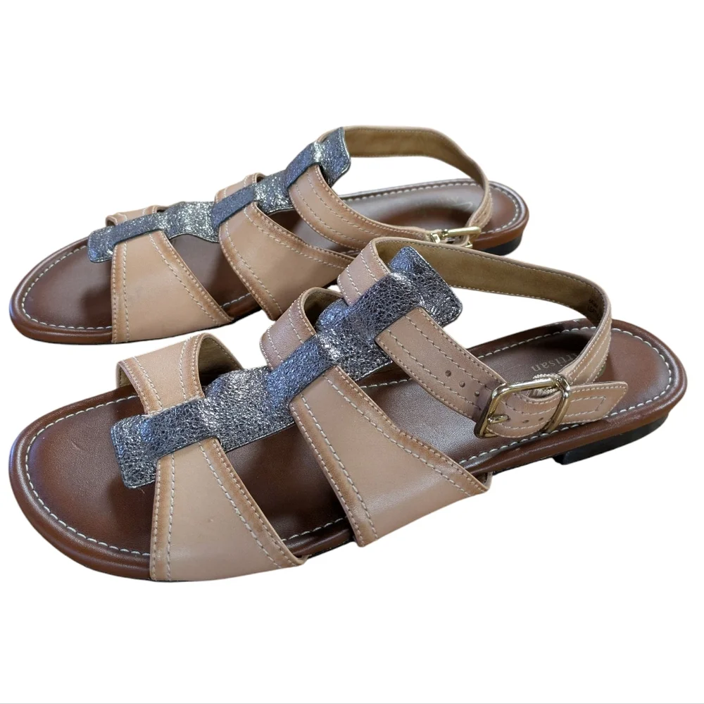 Clarks Artisan Metallic Flat Sandals Size 9.5 - Picture 8 of 8